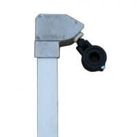 An image of item: Fixed Head Hose Retractor with Post and Clamp