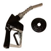 An image of item: New X Unleaded Nozzle with Three Notch Hold Open Clip and Waffle Splash Guard Black