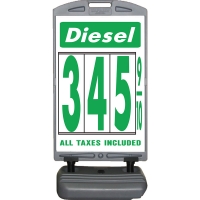An image of item: Plastic Curb Price Sign Diesel