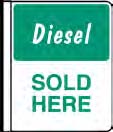 An image of item: 2-Way Side Mount Pole Sign 16" x 18" - Diesel