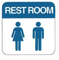 Men and Women Restroom Sign 6" x 6"
