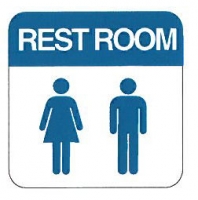 Men and Women Restroom Sign 12" x 12"