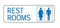 Men and Women Restroom Sign 9" x 4"