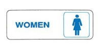 Womens Restroom Sign 9" x 4"