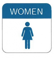 Womens Restroom Sign 6" x 6"
