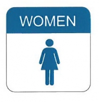 Womens Restroom Sign 12" x 12"