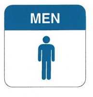 Mens Restroom Sign 6" x 6"