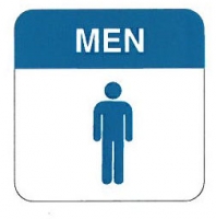 Mens Restroom Sign 12" x 12"