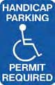 Handicapped Parking - Permit Required Sign 22"x18"
