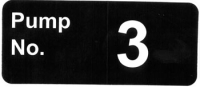 An image of item: Decal Pump Number 3