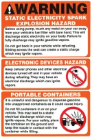 An image of item: Warning Decal Explosion Hazard Electricity (ED-225)