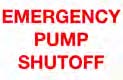 An image of item: Decals-Emergency Pump
