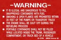 An image of item: Decals-Warning