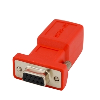 RED DB-9 NULL MODEM CONNECTOR
